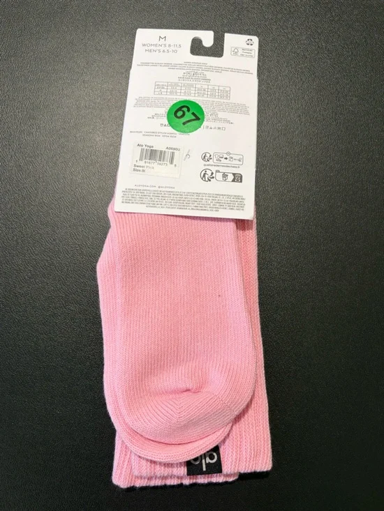 ALO Yoga Scrunch Socks Sweet Pink SZ M - Picture 6 of 9